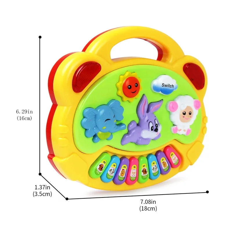 Piano pour enfants avec dessins animés, lumières et sons d'animaux