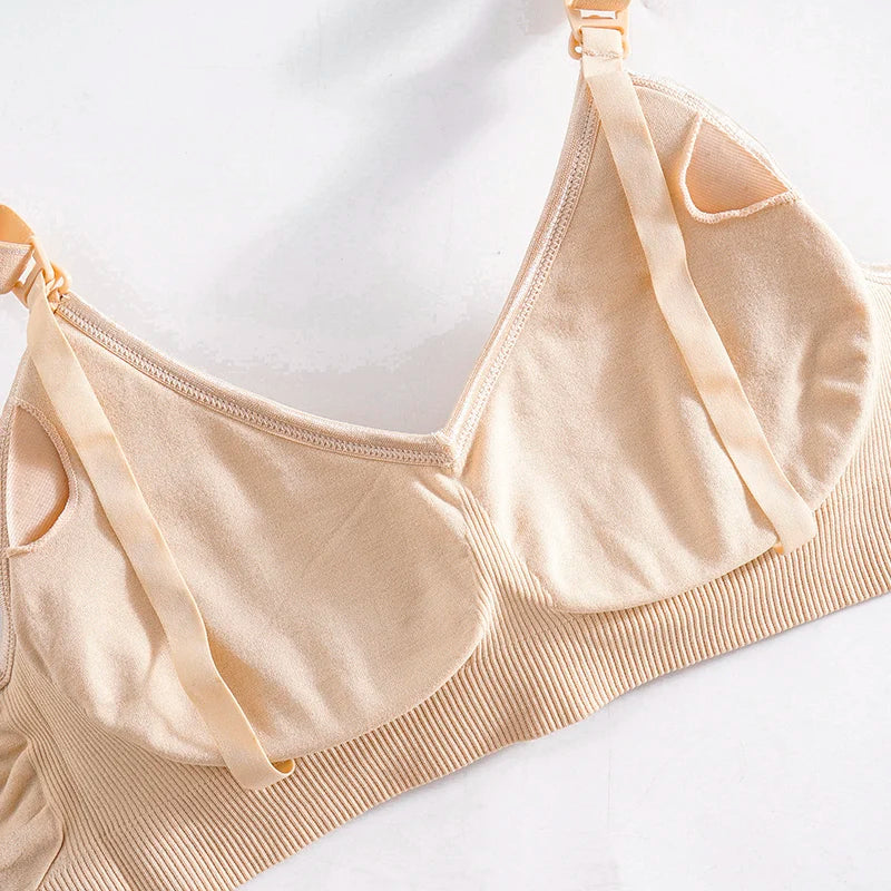 Soutien-gorge d'allaitement sans armatures – Ouverture sur le devant, sans coutures, effet push-up