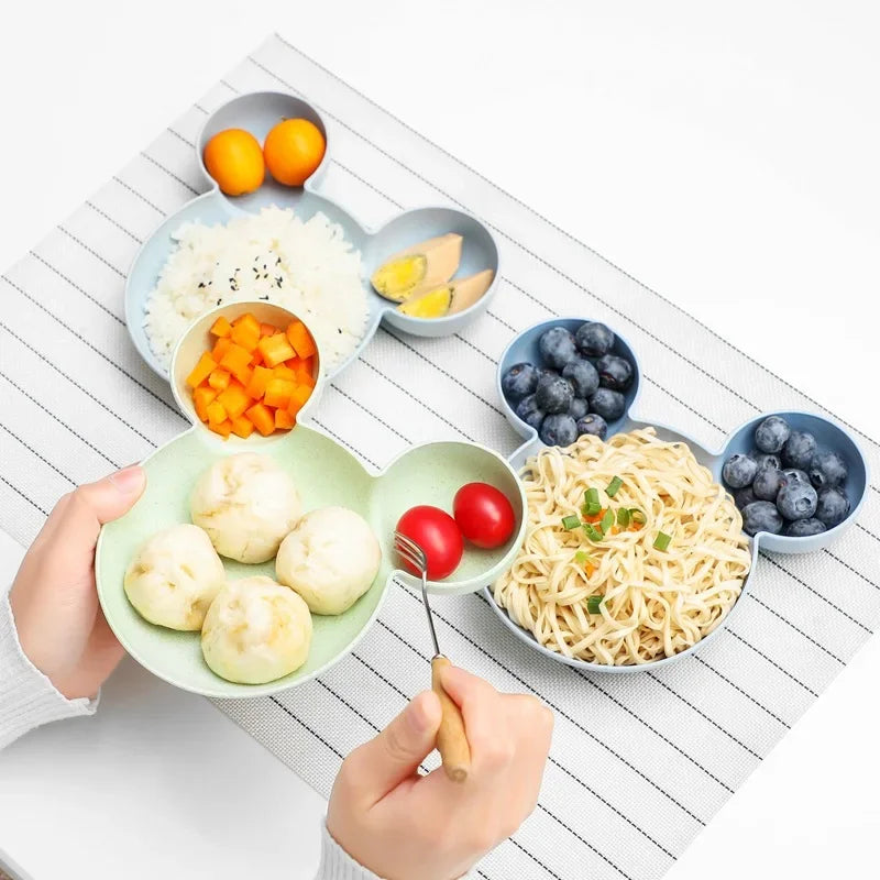 Assiette pour petit-déjeuner et dîner des tout-petits – Motif dessin animé amusant