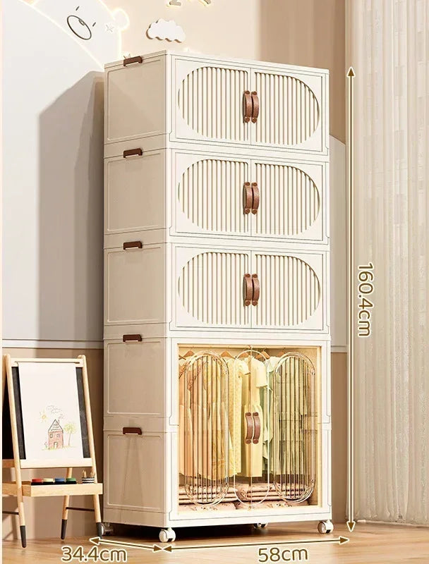 Foldable Kids Storage – Clothes & Toy Sorting Cabinet