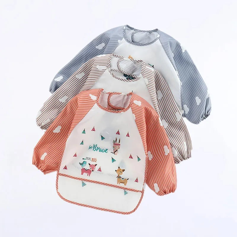 Cute Cartoon Waterproof Baby Feeding Bib (0–3Y)