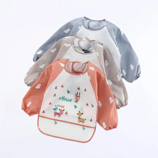 Cute Cartoon Waterproof Baby Feeding Bib (0–3Y)
