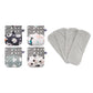 Washable Baby Diapers Set – 4 Cloth Nappies with Inserts, 3–15kg