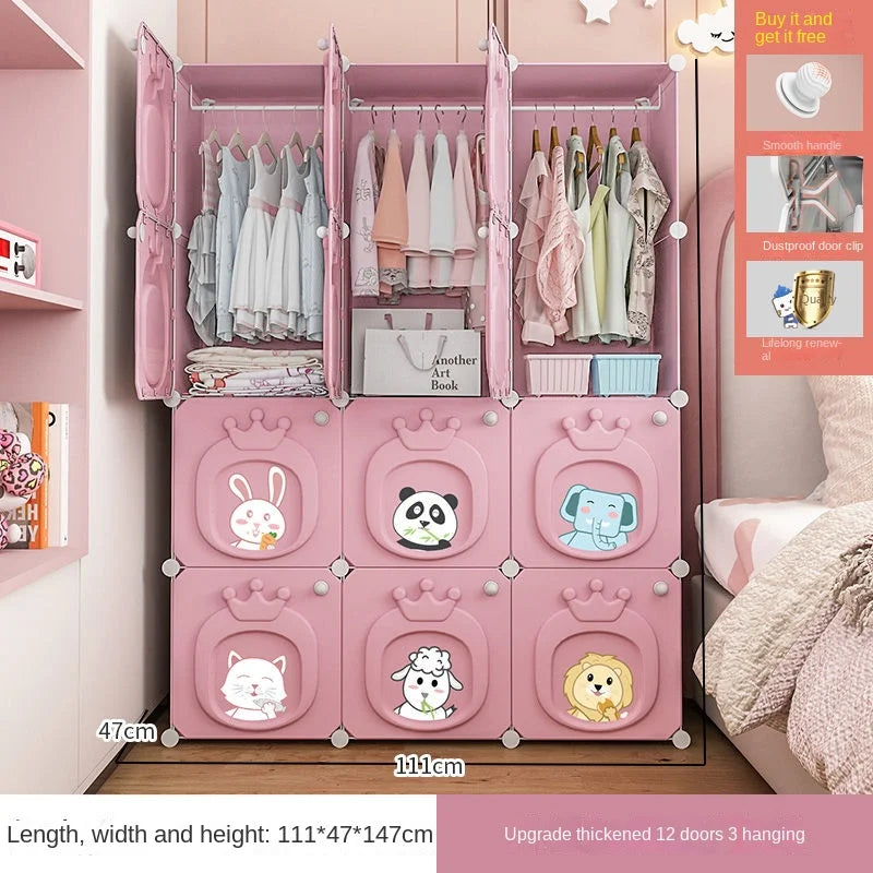 Armoire moderne pour enfants – Placard et rangement pliables en plastique