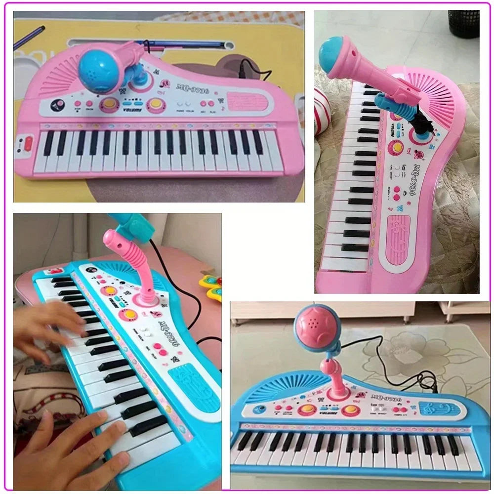 Piano pour enfants à 37 touches – Chantez et jouez ensemble !