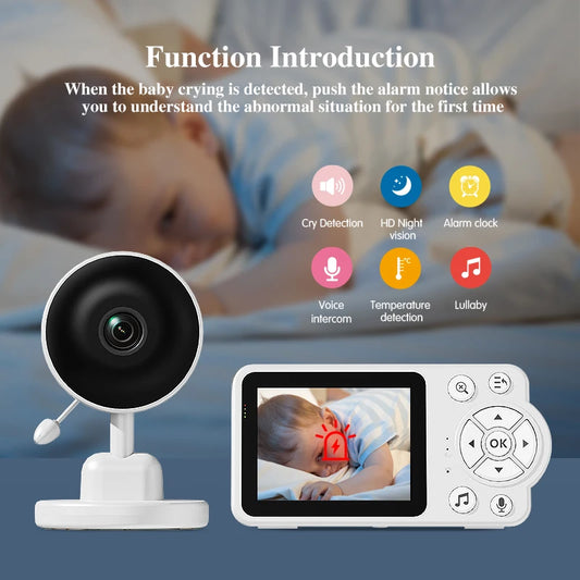 Danmini 2.4G Wireless Baby Monitor – Night Vision & Temperature Sensor