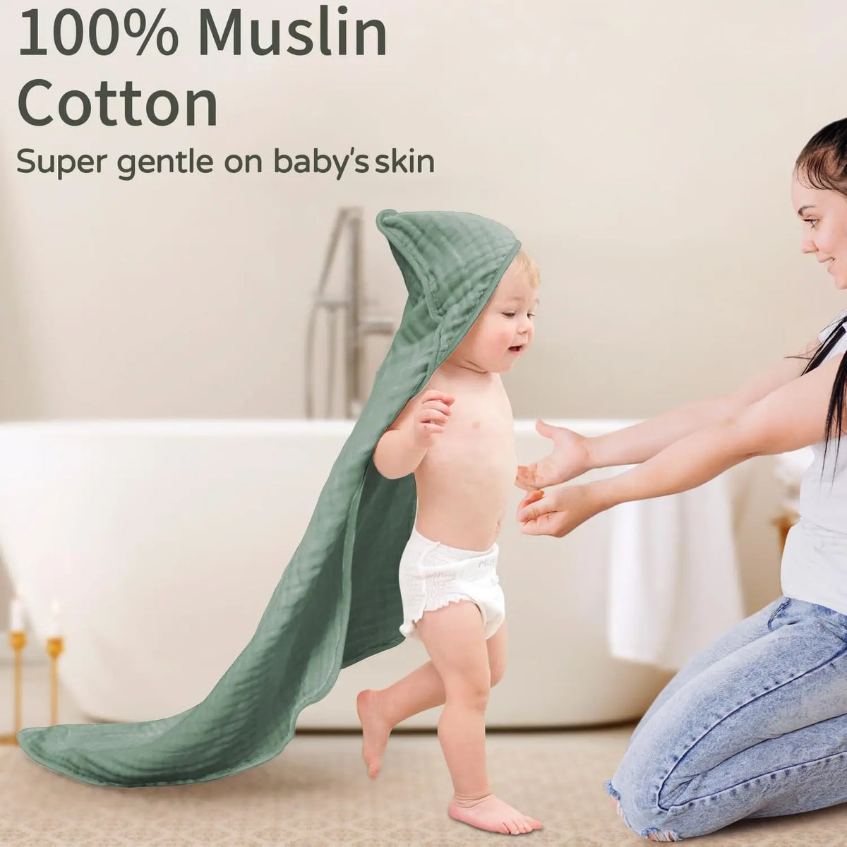 Serviettes de bain à capuche pour nouveau-nés et tout-petits – Lot de 2, en coton ultra doux