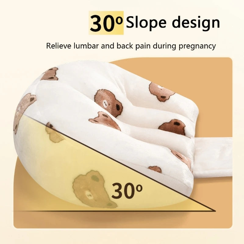 U-Shaped Pregnancy & Maternity Body Pillow – Cotton Waist & Nursing Support