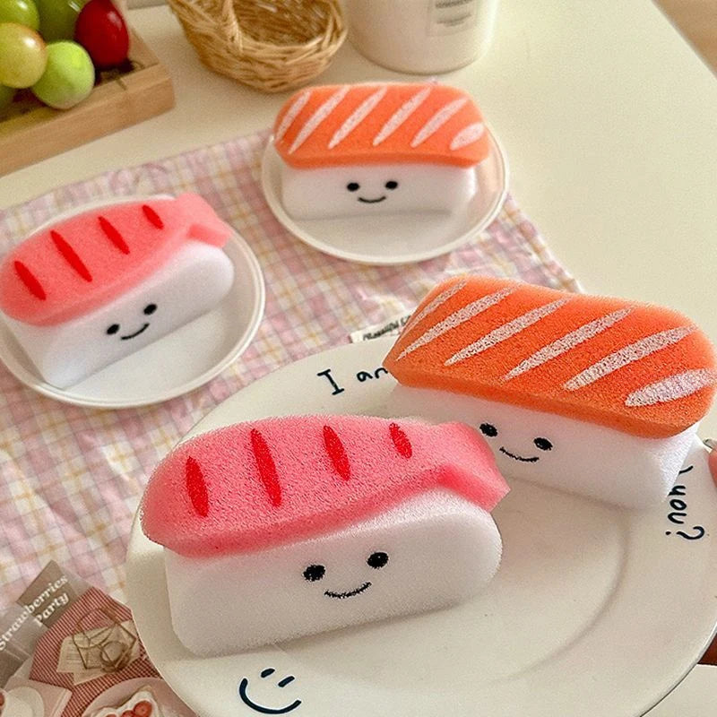 Toddler Bath Fun – 1/2PCS Cute Sushi Shower Sponge