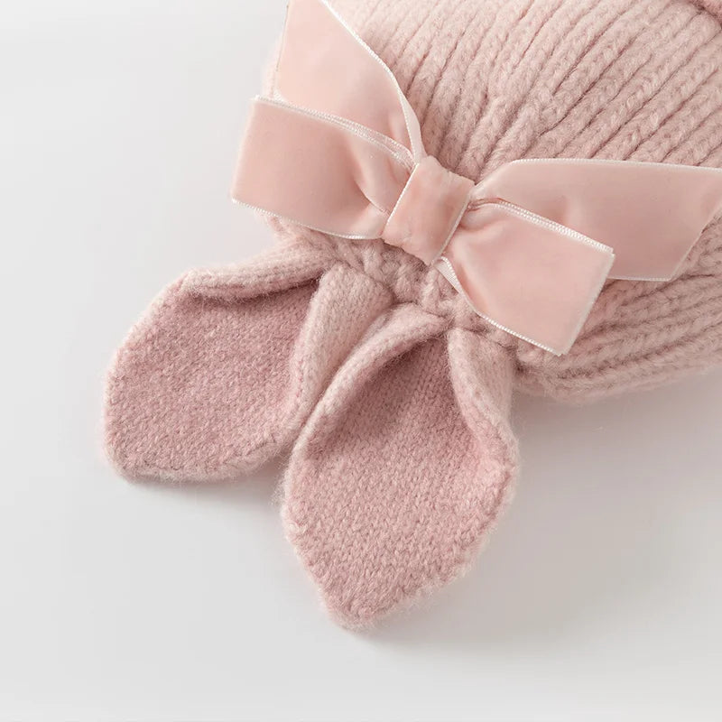 Joli bonnet en tricot coupe-vent pour bébés filles et garçons