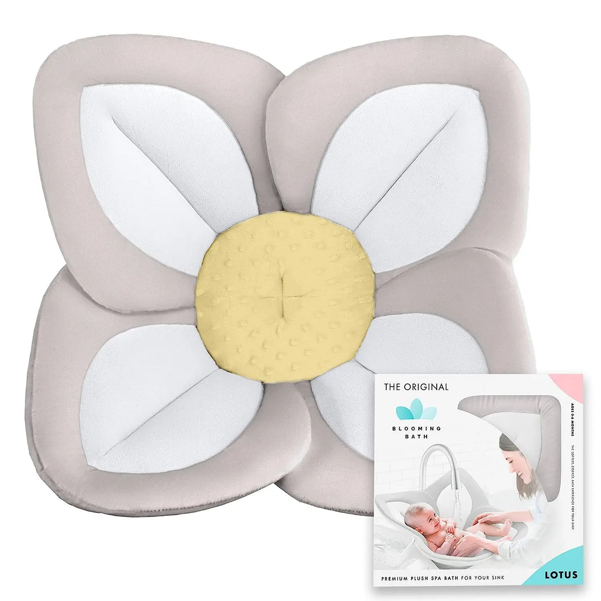 Tapis de bain pour bébé – Siège en peluche Lotus fleuri pour nourrissons