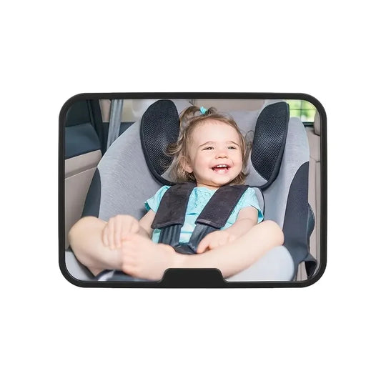 Baby Rearview Car Mirror | 360° Rotation, Wide View, Safe & Easy Fit