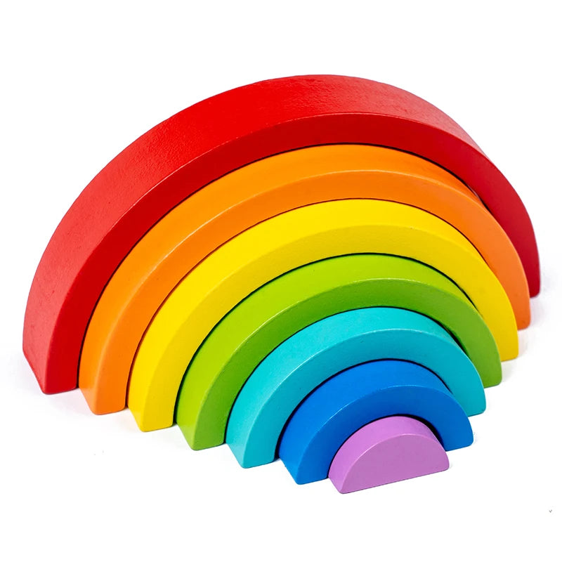 Colorful Montessori Wooden Stacking Toy