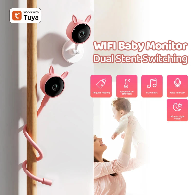 Baby Monitor with Night Vision, Temperature, and Sound Detection
