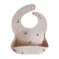 Bavoir bébé ajustable en silicone imperméable avec poche à miettes