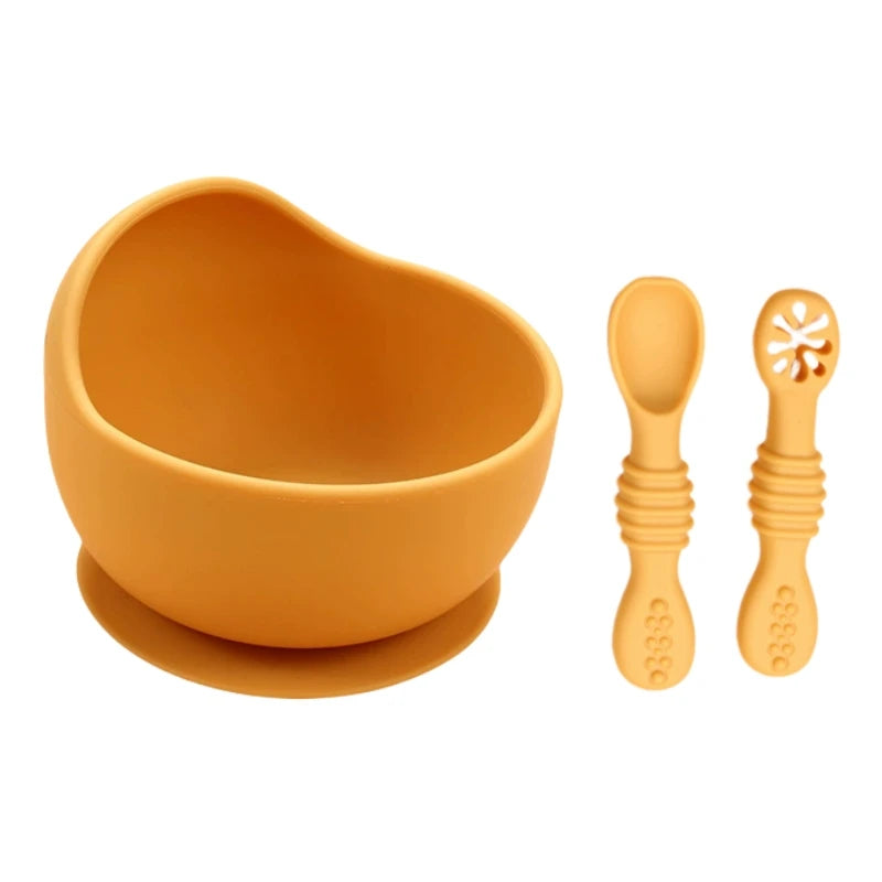 Toddler Self-Feeding Set – Silicone Bowls with Utensils