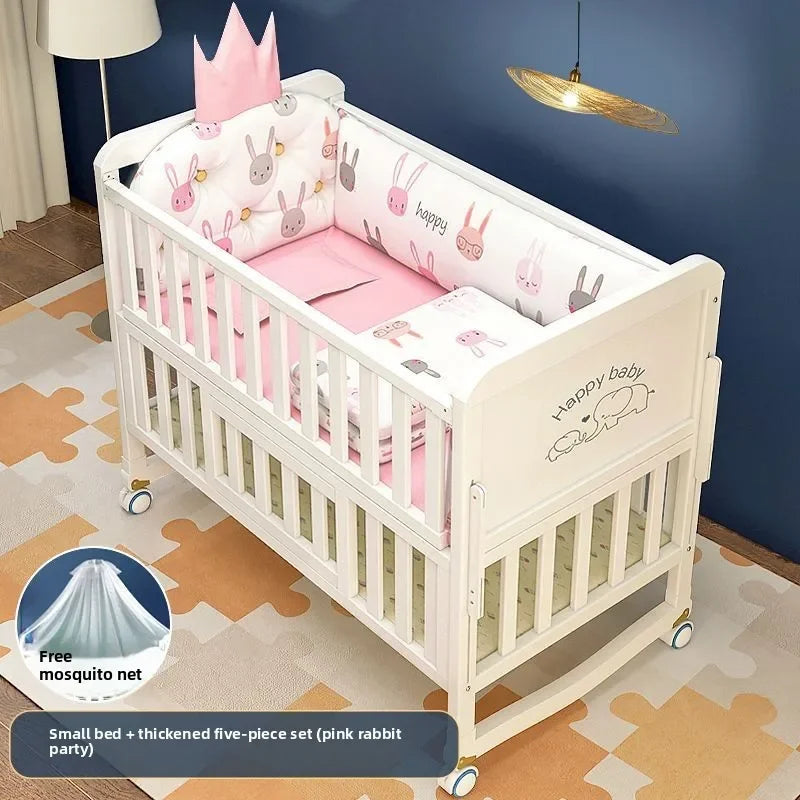 Convertible Baby Crib – Luxury Nest Bed with Mobility