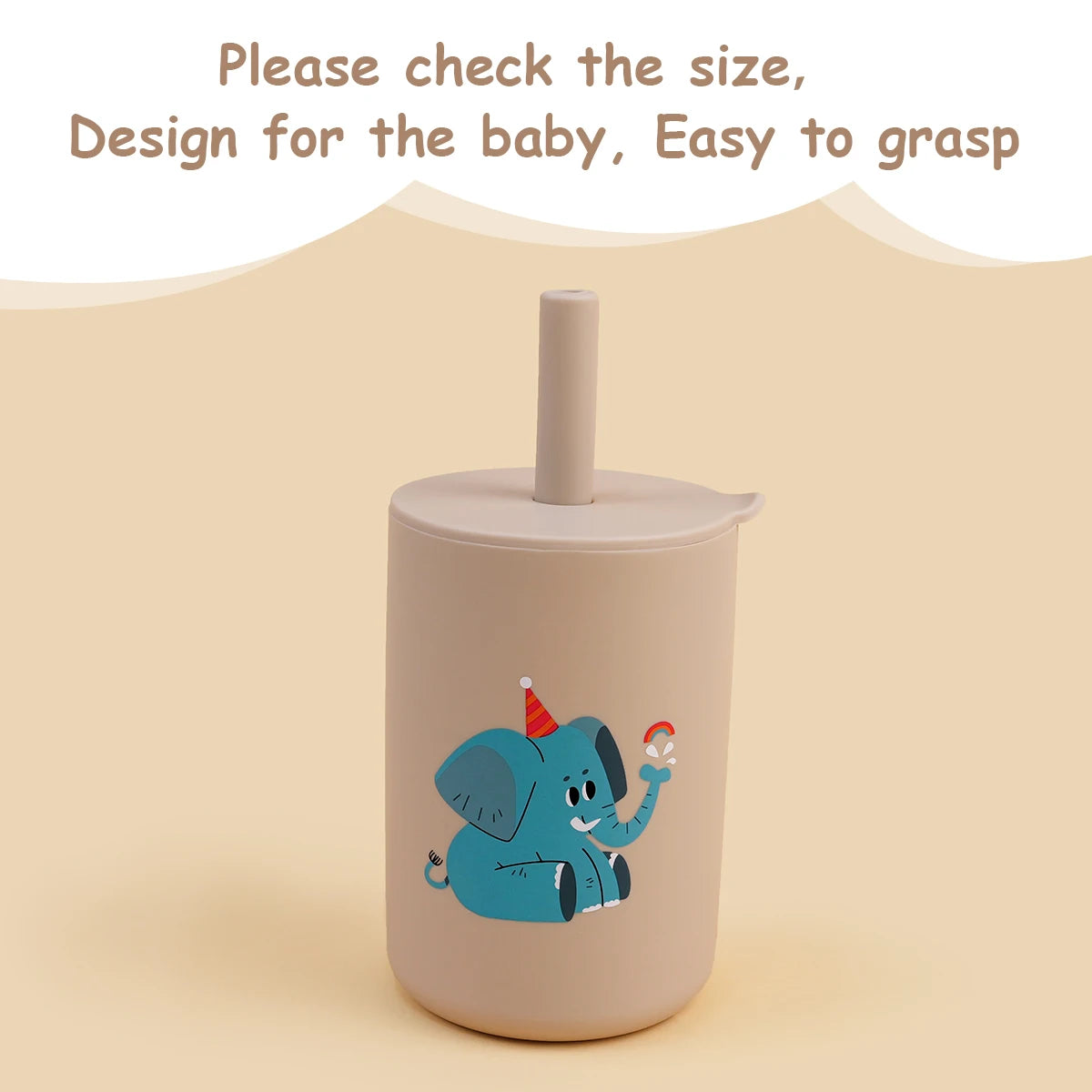 Biberon pour tout-petits – Gobelet à paille en silicone pour enfants