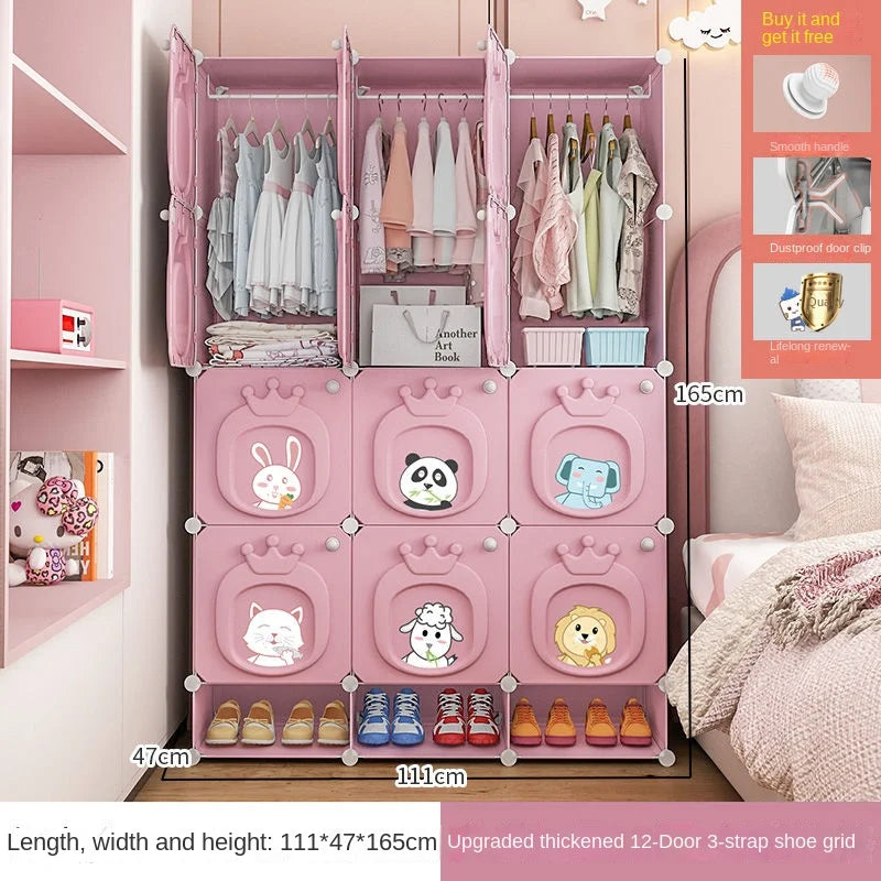 Armoire moderne pour enfants – Placard et rangement pliables en plastique