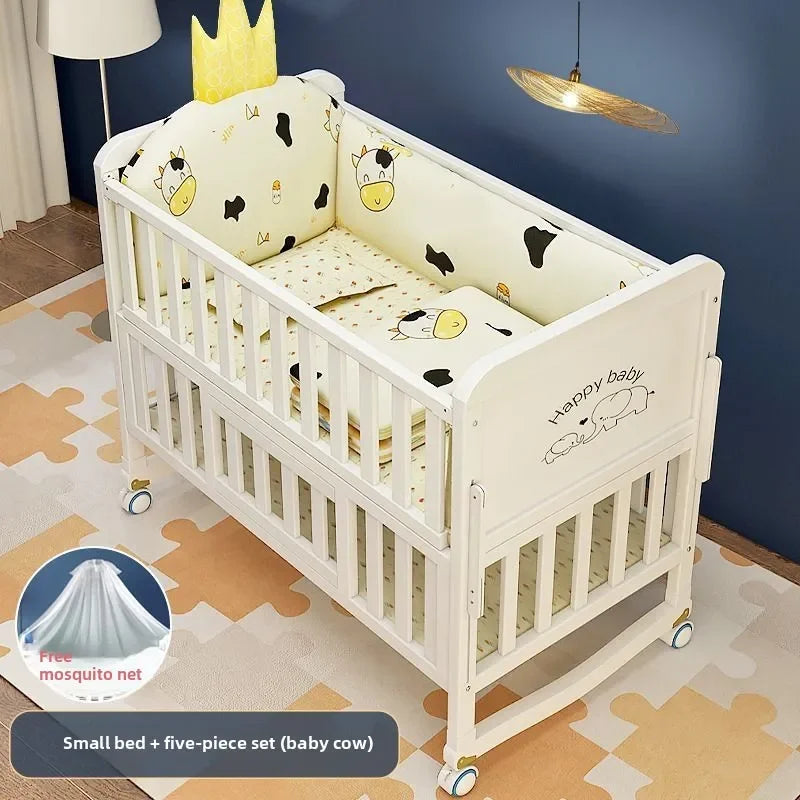 Convertible Baby Crib – Luxury Nest Bed with Mobility