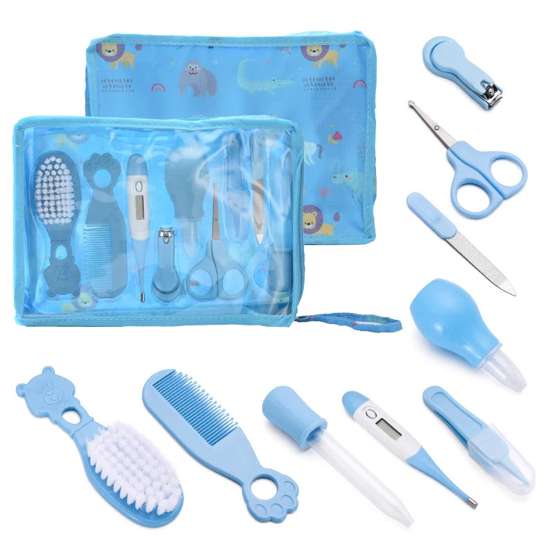 Trousse de soins pour bébé – Coupe-ongles, peigne, brosse, ciseaux, thermomètre