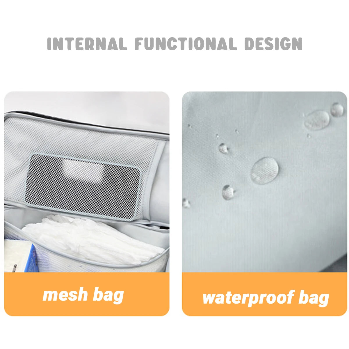 Sac de rangement grande capacité pour poussette – Porte-couches et biberons suspendu