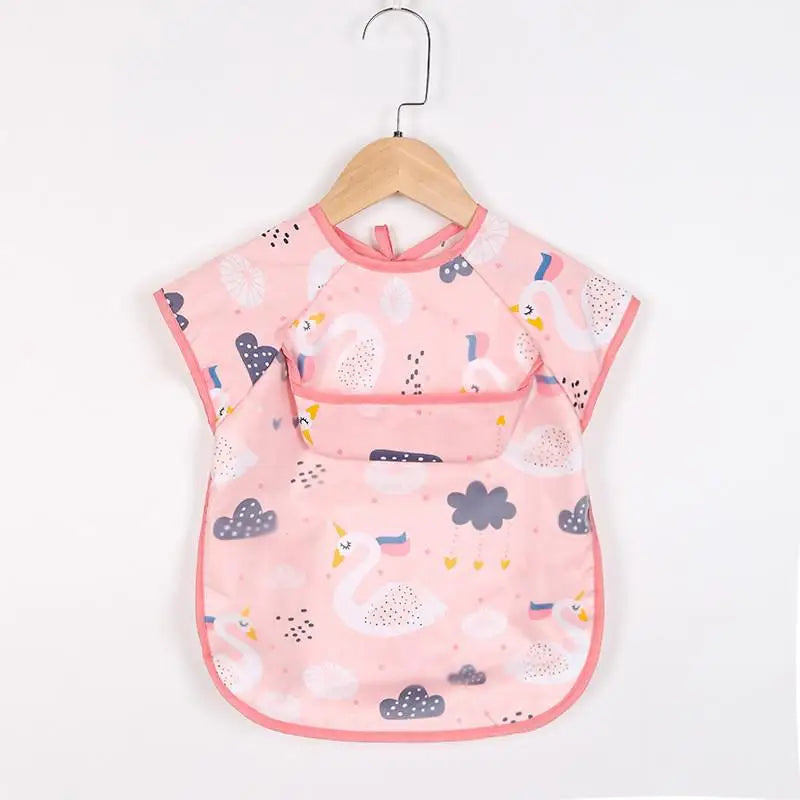 Bavoir-salopette imperméable à manches longues pour bébé