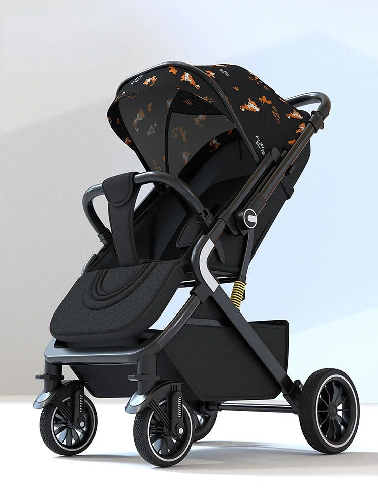 High Landscape Shock-Absorbing Baby Stroller – Foldable Travel Pram