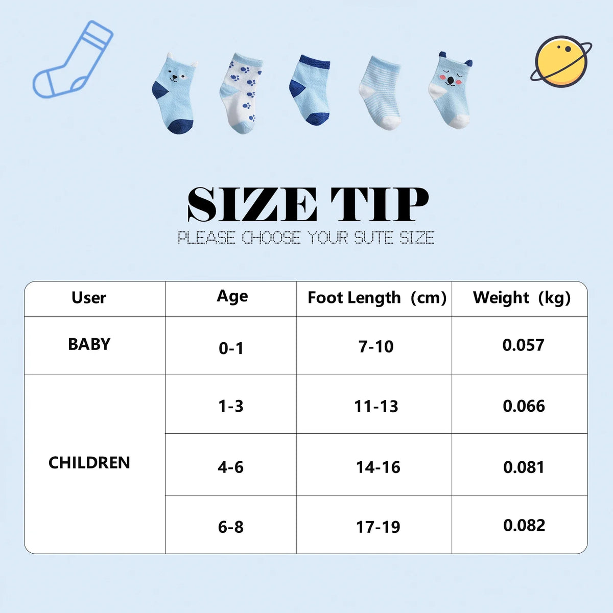 Chaussettes bébé en coton doux