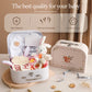 Baby Gift Set – Double-Sided Cotton Blanket, Milestone Cards & Rattle