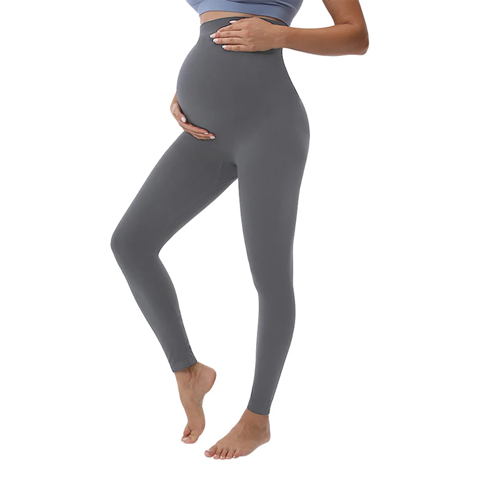 Pantalon de yoga de maternité sans coutures – Leggings de soutien abdominal haute élasticité