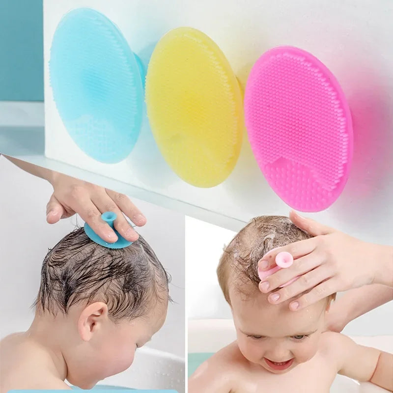 Brosse de bain pour enfants – Outil de massage du cuir chevelu et du shampoing en silicone souple