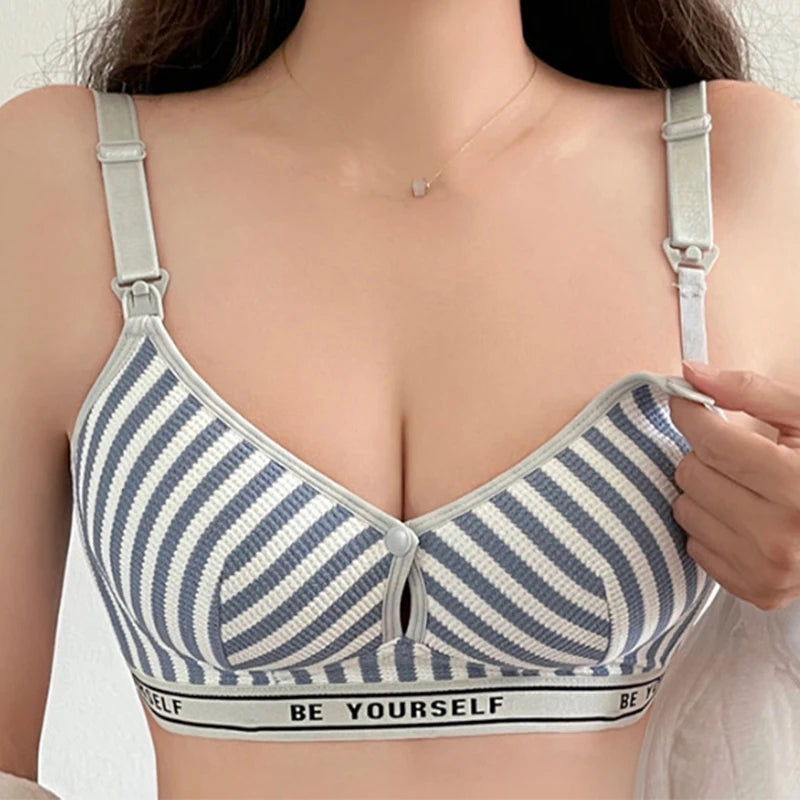 Lightweight Cotton Maternity Nursing Bra – Anti-Sagging & Breathable