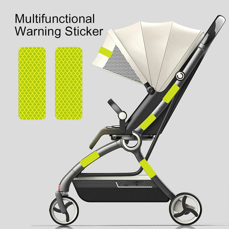10PCS Reflective Safety Patches – Baby Stroller & Bicycle Night Warning