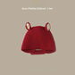 Bonnet de bébé rouge tricoté pour le Nouvel An