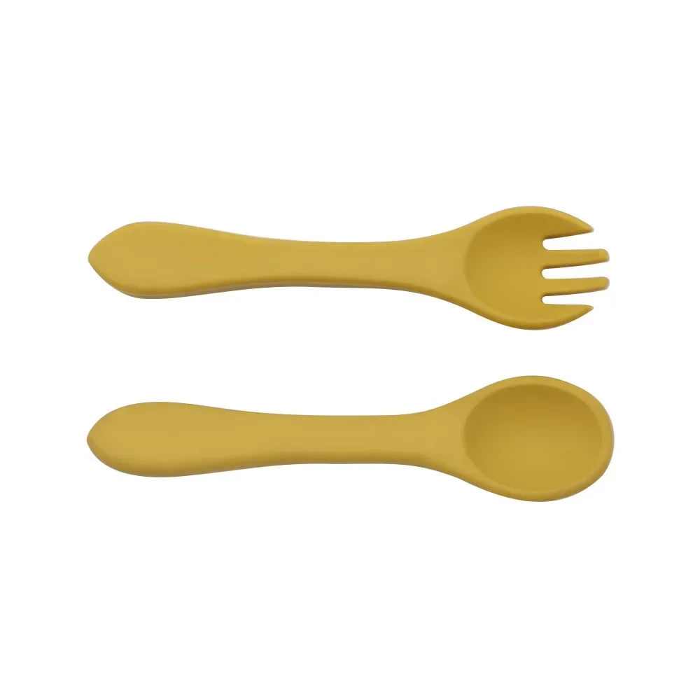 Toddler Meal Set – Non-Slip Silicone Bowl, Spoon & Fork