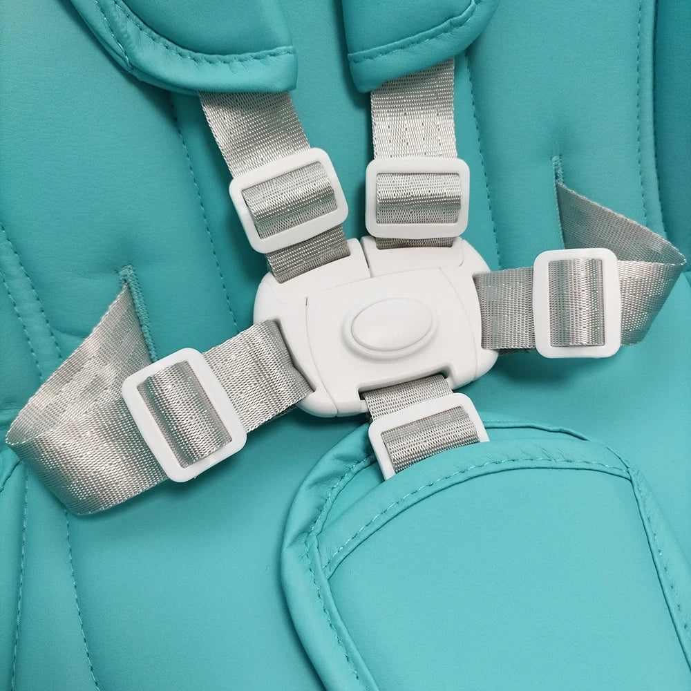 DIY Highchair Cushion Set – PU Leather Seat with Safety Straps