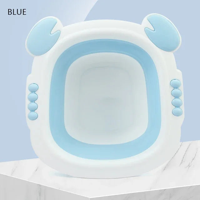 Collapsible Plastic Basin – Durable Bath & Laundry Wash Tub