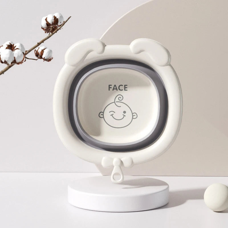 Bassine de toilette portable pour bébé – Bassine de bain et de pieds pliable en silicone