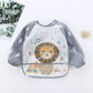 Waterproof Long-Sleeve Cartoon Baby Feeding Smock