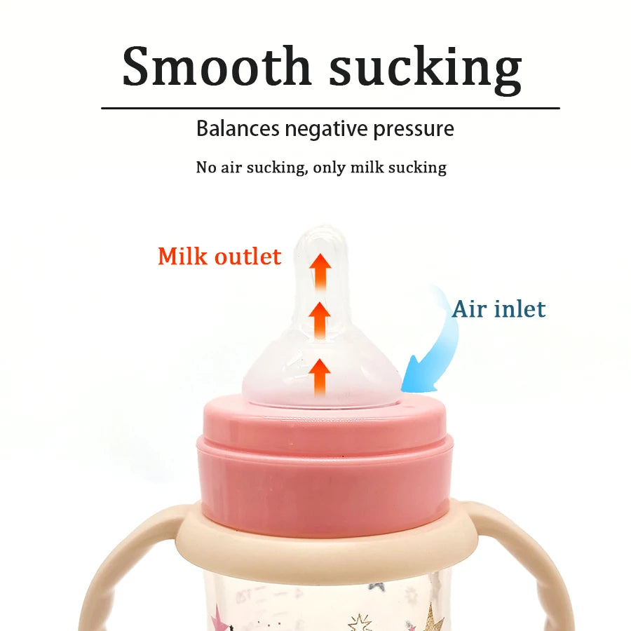 Large-Capacity Baby Bottle – 330ml, PP, Anti-Colic Design