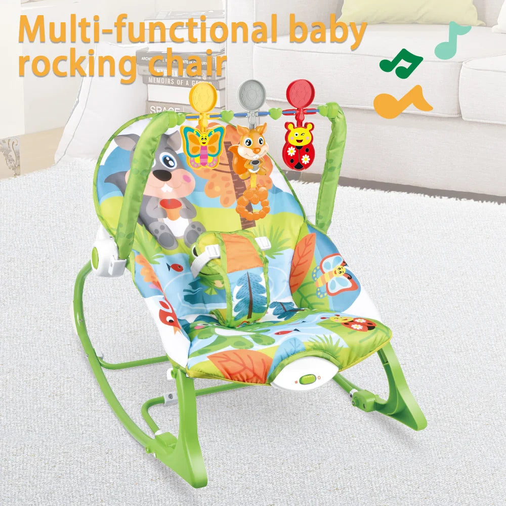 Fauteuil à bascule pour bébé avec jouets – Électrique et amusant
