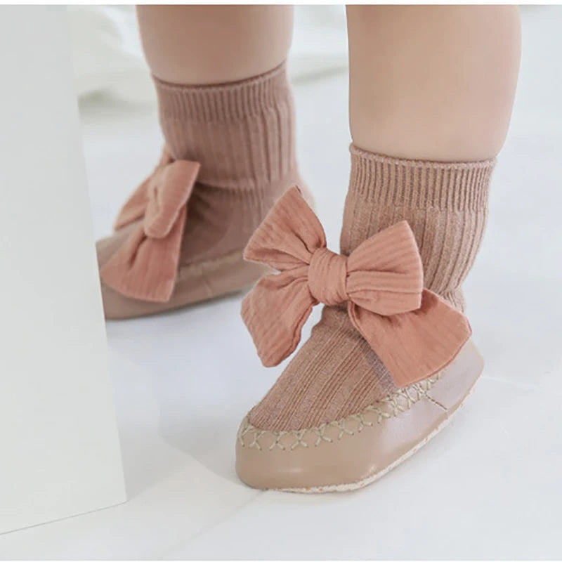 Chaussettes antidérapantes à nœud pour bébé MILANCEL