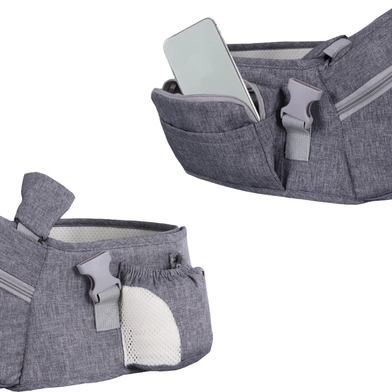 Porte-bébé ergonomique face au ventre avec siège de hanche