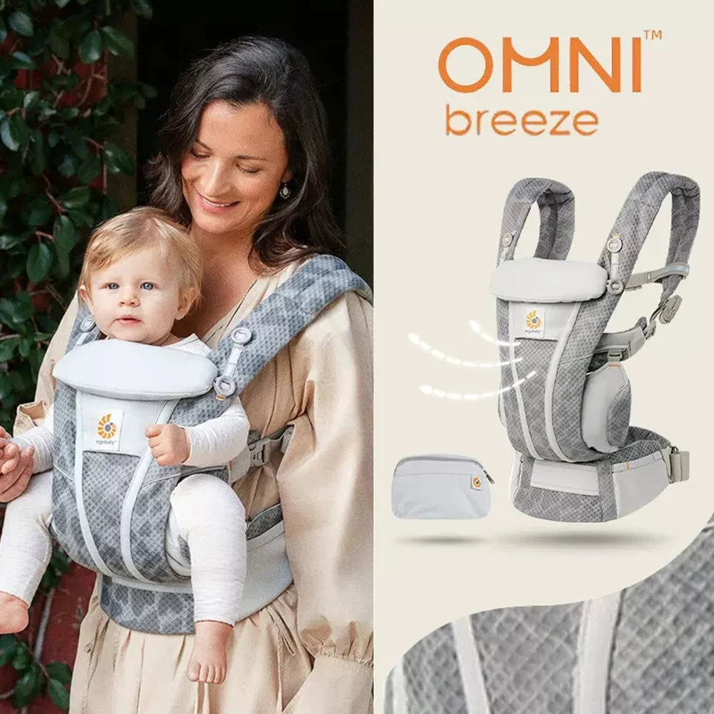 Porte-bébé Ergobaby en maille respirante – Toutes positions de portage (3 à 20 kg)