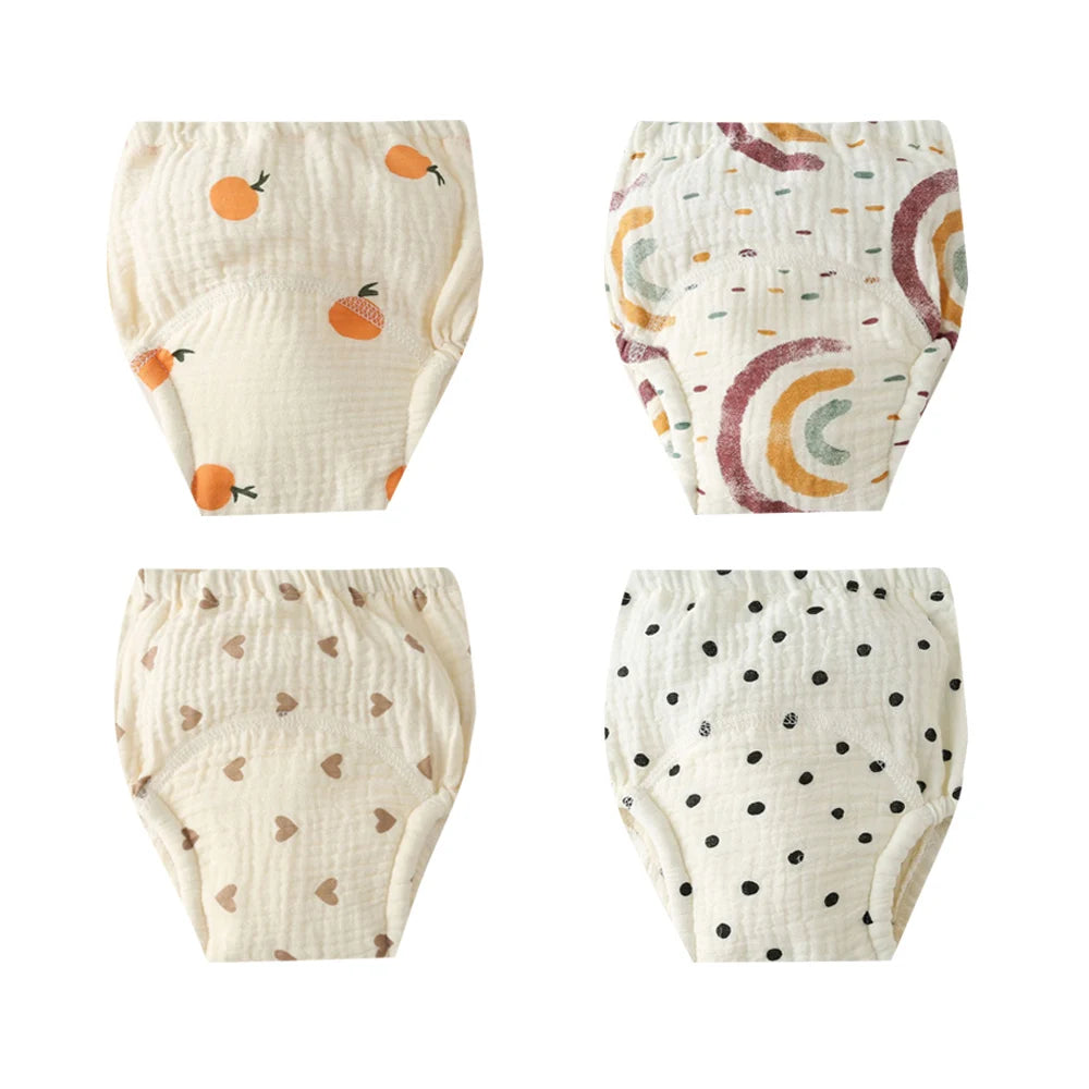 Culottes d'apprentissage pour bébé en gaze de coton doux