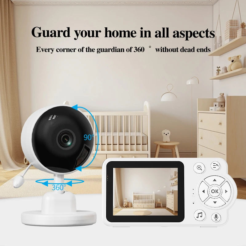Babyphone sans fil Danmini 2,4 GHz – Vision nocturne et capteur de température