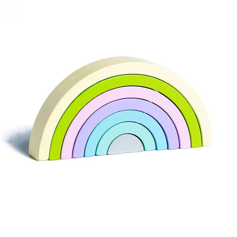 Colorful Montessori Wooden Stacking Toy