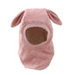 Cagoule d'hiver en laine à oreilles de lapin – Bonnet chaud et ajustable pour enfants