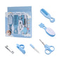 Trousse de soins pour bébé – Coupe-ongles, peigne, brosse, ciseaux, thermomètre